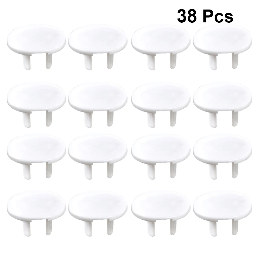

38pcs Socket Protection Cover ABS Outlet Covers Baby Safety Electric Protectors Child Proof Plug Home Security Socket Guard