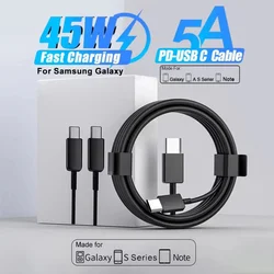 Original PD Cable For Samsung S22 S21 S20 FE S23 Ultra 45W Super Fast Charging A52 A53 A54 5G Note 20 Uitra 25W USB Type C Cable
