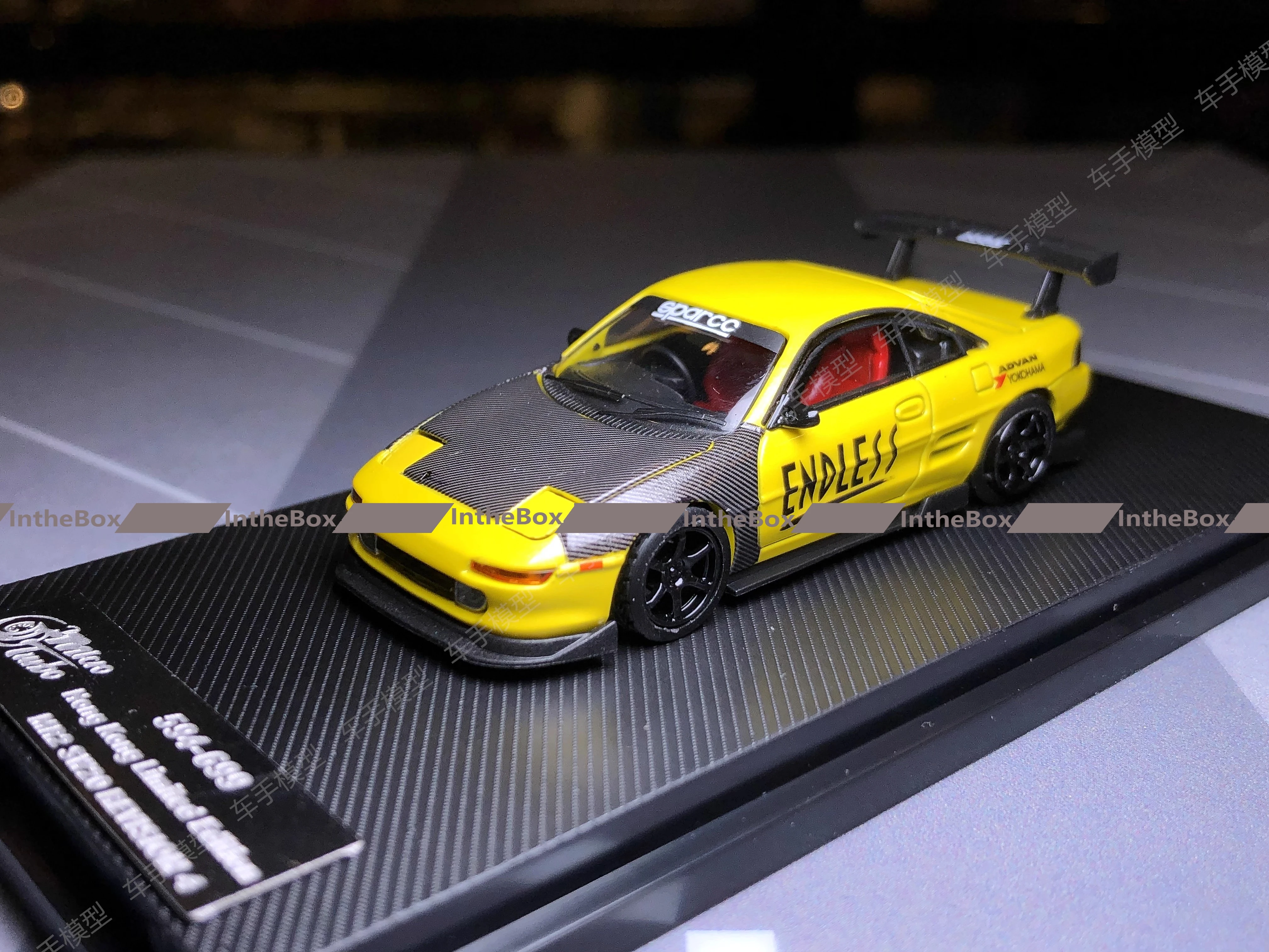 Micro Turbo 1:64 SW20 Revision 4 MR2 Hong Kong Exclusive black yellow Diecast Model Car Collection Limited Edition Hobby Toys