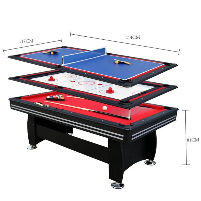 3 In 1 Multi Function Games Table Home Family Indoor Sport Amusement Room Billiard Ping Pong Tennis Dinner Air Hockey Pool Table