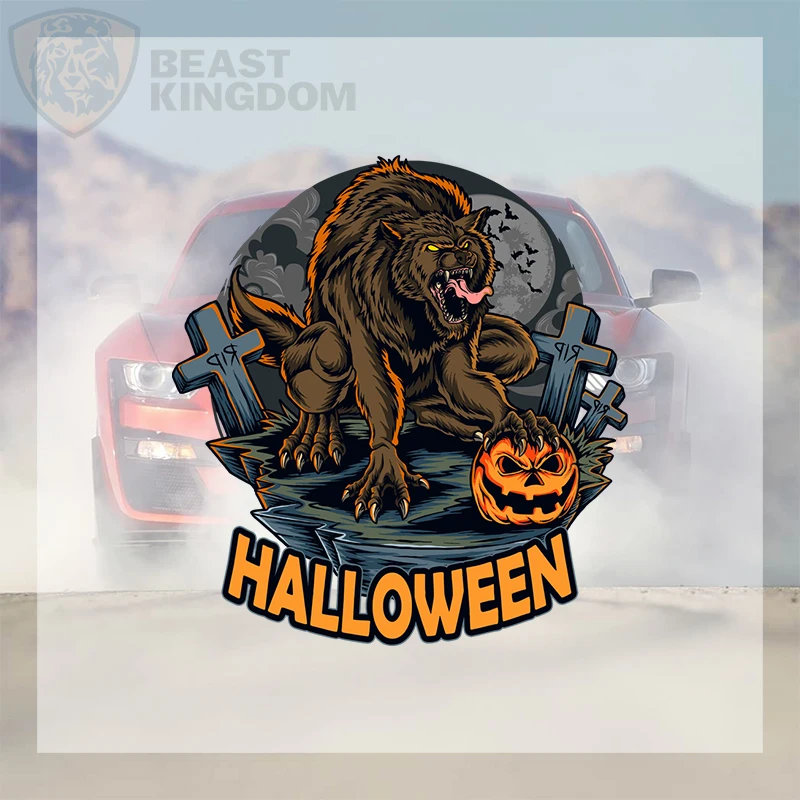 Car Stickers Halloween Werewolf Vinyl Decal Waterproof Die Cut UV Resistant for Side Mirror Door Auto Decor