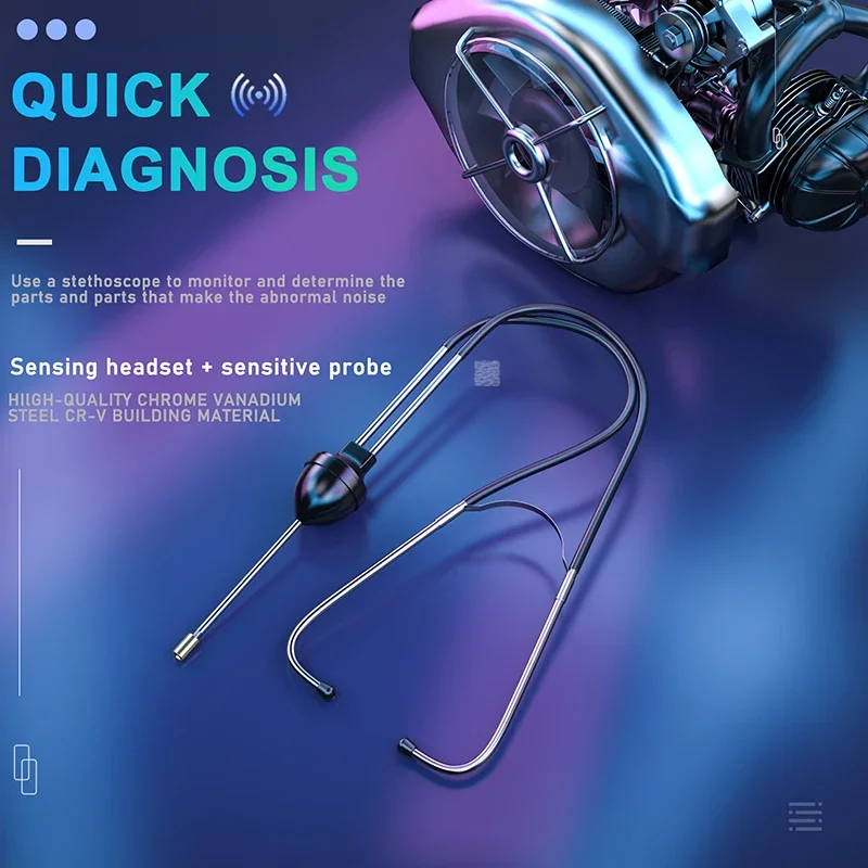 

Stainless steel cylinder stethoscope Noise stethoscope Car abnormal sound diagnostic device