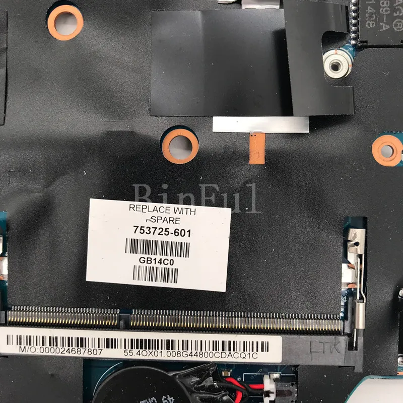 753725-601 753725-501 753725-001 Scheda madre per scheda madre del computer portatile HP 810 G2 13246-1 48.4OX03.011 W/SR1ED I5-4300U CPU testata al 100%