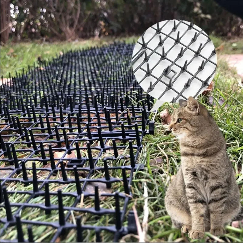 Gardening  Scat Mat Repellent Prickle Spikes Mat A-nti pet Dog Deterrent Keep C-at Away Dig Stop Plastic Prickle Strip Pet  Net