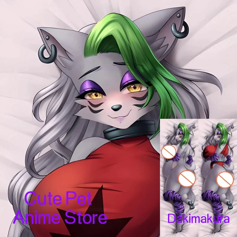 Dakimakura Anime Pillow Case Five Nights at Freddy’s Roxanne Wolf Double-sided Print Of Life-size Body Pillowcase Gifts