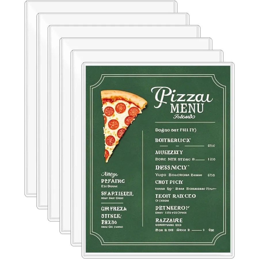 

6Pack 8.5 x 11 Rigid Print Protectors Transparent Hard Plastic Page Sheet Protectors Clear Plastic Sleeves for Paper Photo Post