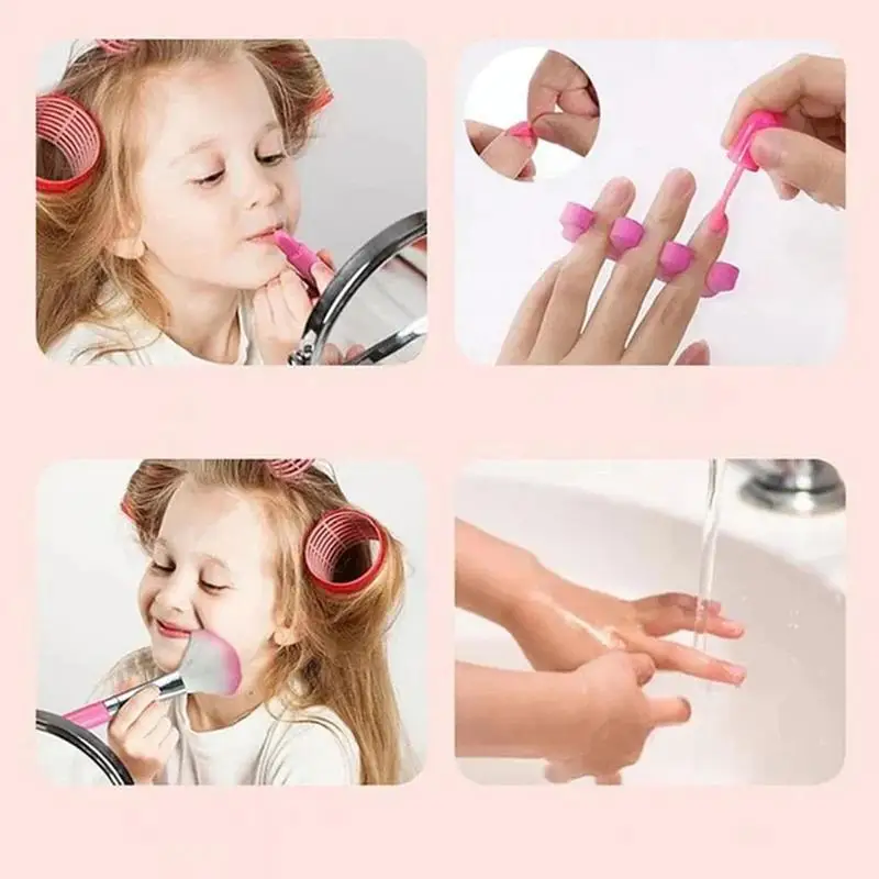 Kit trucco per bambini per ragazza Giocattoli lavabili per bambini Set di cosmetici di simulazione Finta giocattoli per il trucco Trucco giocattoli educativi per ragazze