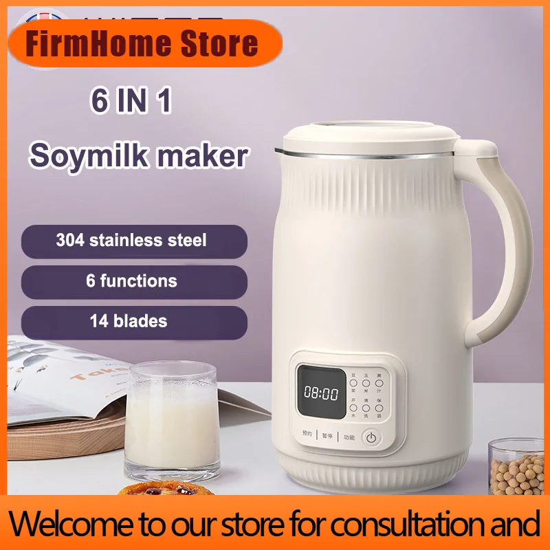FirmHome StoreNew Household Filter-free Soy Milk Machine 1000ml Multi-function Wall-breaking Machine Fully Automatic Juicer Baby