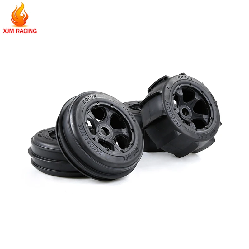 4Pcs/Set Sand Desert Front Rear Tire Assembly Kit for 1/5 Hpi Rofun Baha King Motor Rovan Baja 5B SS Rc Car Racing Parts