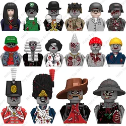 Hot City Halloween Zombie Series Walking Deads Ghost Saw Mini Action Figure Building Blocks Soldiers MOC Bricks Kids Gifts Toys
