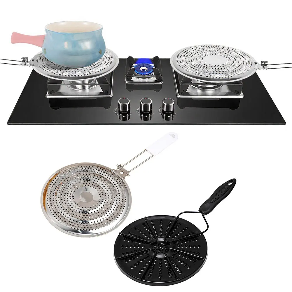 1pc Stainless Steel Pot Mat Heat Diffuser Plate For Gas Electric Stove Heating Simmer Ring Pot Pan Protector Kitchen Cookingtool