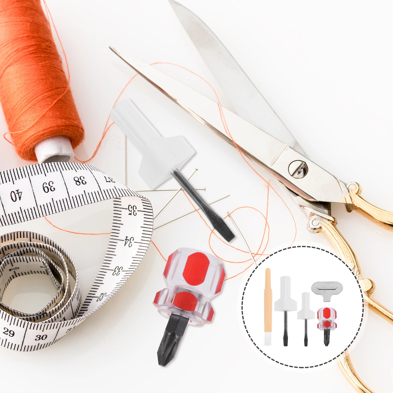 

1 set Repair Kit Sewing Machine Maintenance Tool Angled Screwdriver Short Screwdriver Cleaning Supplies Home Use Gadgets