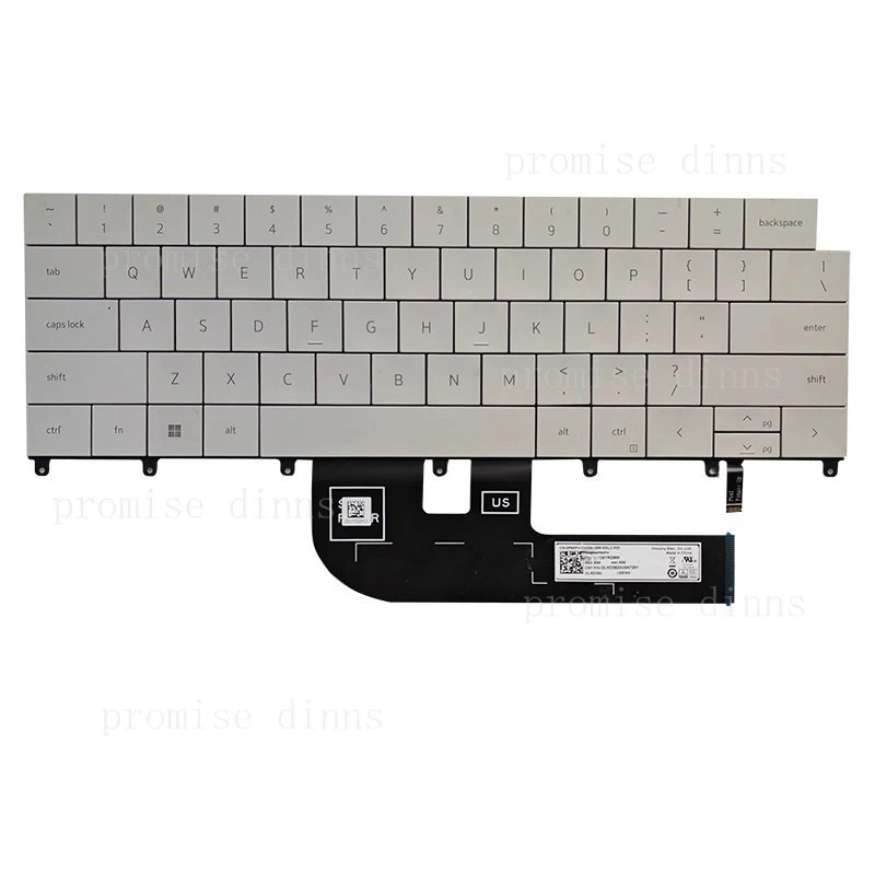 

M for Dell XPS 14 9440 XPS 16 9640 Laptop US Keyboard Backlit White