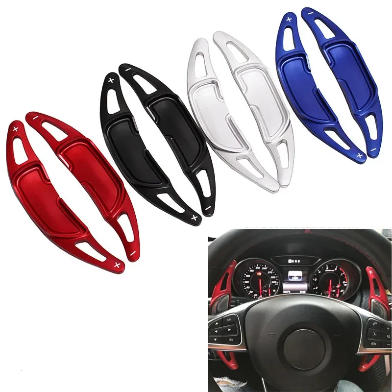 Steering Wheel Shift Paddles Extender Quick Shift DSG Sticker For Mercedes-Benz AMG C63 G63 GLC43 GLE63 SL63 Car Accessories