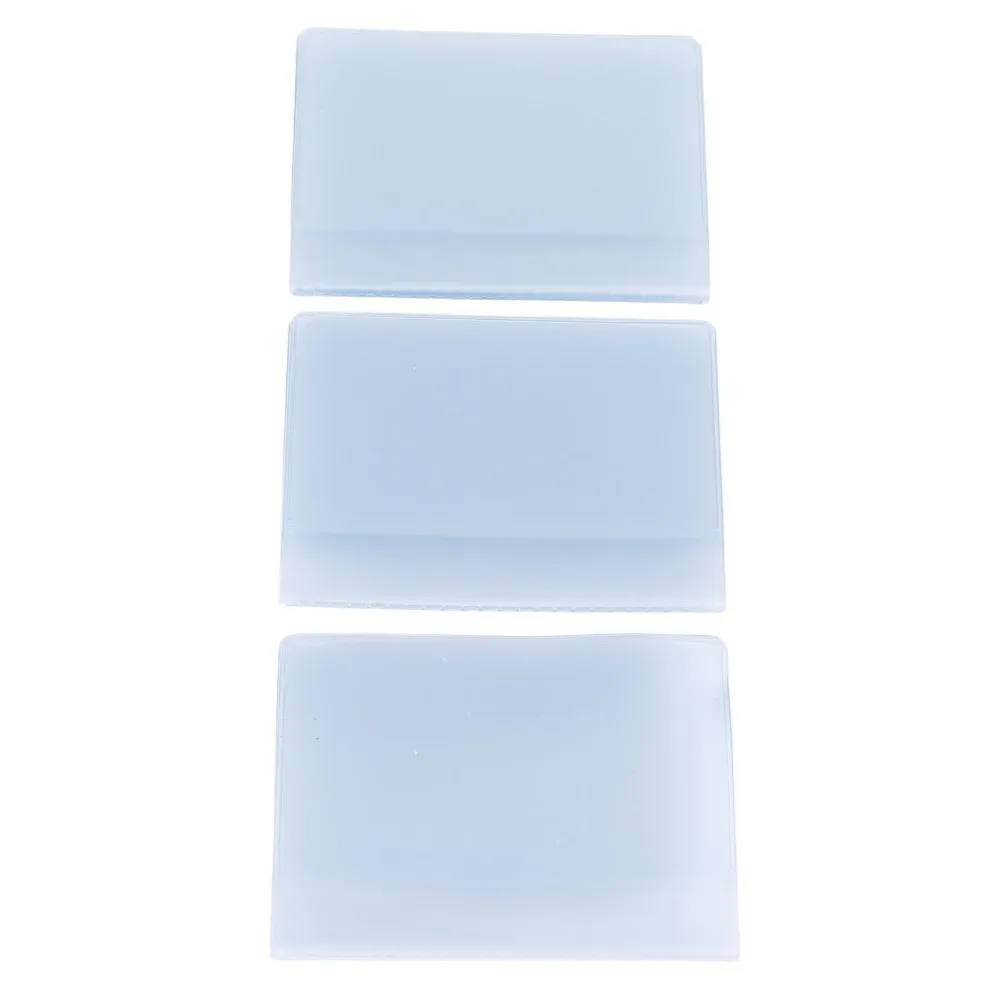 

3pcs Soft PVC Credit Card Holder Clear Protective Sleeves Transparent Credit Card Sleeves 10 20 Pages Plastic Card Wallet