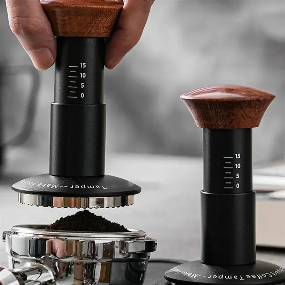 Powder Press Dual Sided Tamper With Graduated Spring Design Metal Materials For Powerful Tamping Exquisite Craftsmanship 51mm