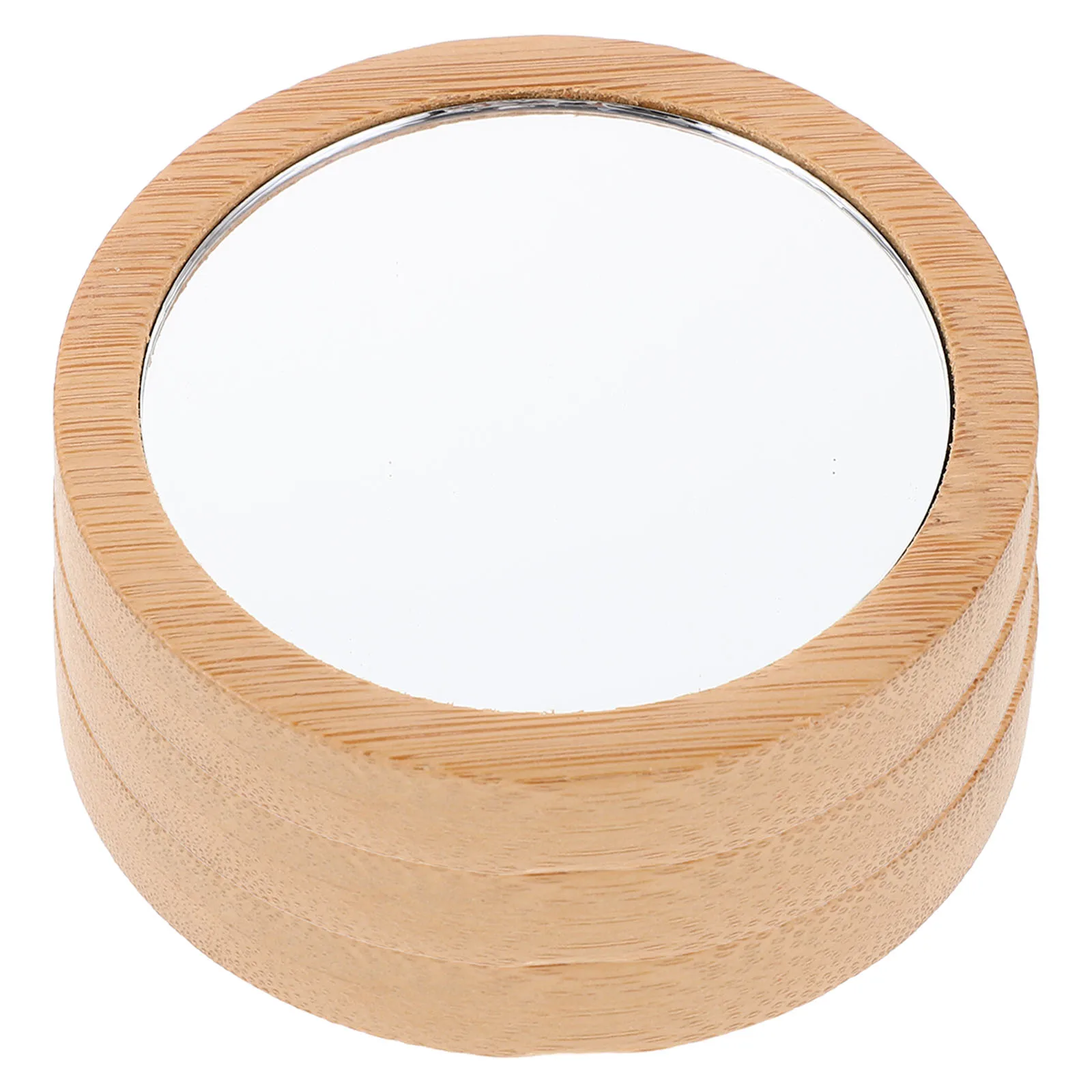

3Pcs Retro Portable Makeup Mirrors Wooden Small Round Pocket Mirror High Definition Clear Glass for Travel Handbag Purse
