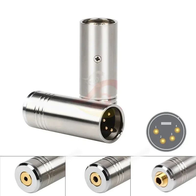 

XLR 4 контакта на 2,5/3,5/4,4 мм гнездовой разъем DAC конвертер для наушников стандартный конвертер усилитель для наушников динамик