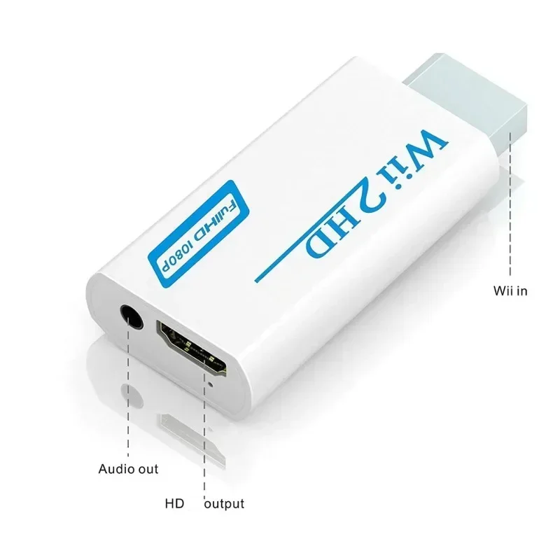 Full HD 1080P Wii to HDMI compatible Converter Adapter Wii2HDMI Converter 3.5mm Audio for PC HDTV Monitor Display