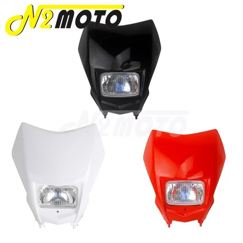 Imagen 2 del producto Para Honda CRF 150 230 250 450 R/F/X/L faro deportivo doble lámpara frontal para correr máscara de luz de cabeza de carreras WR250 WR450 YZ F Universal