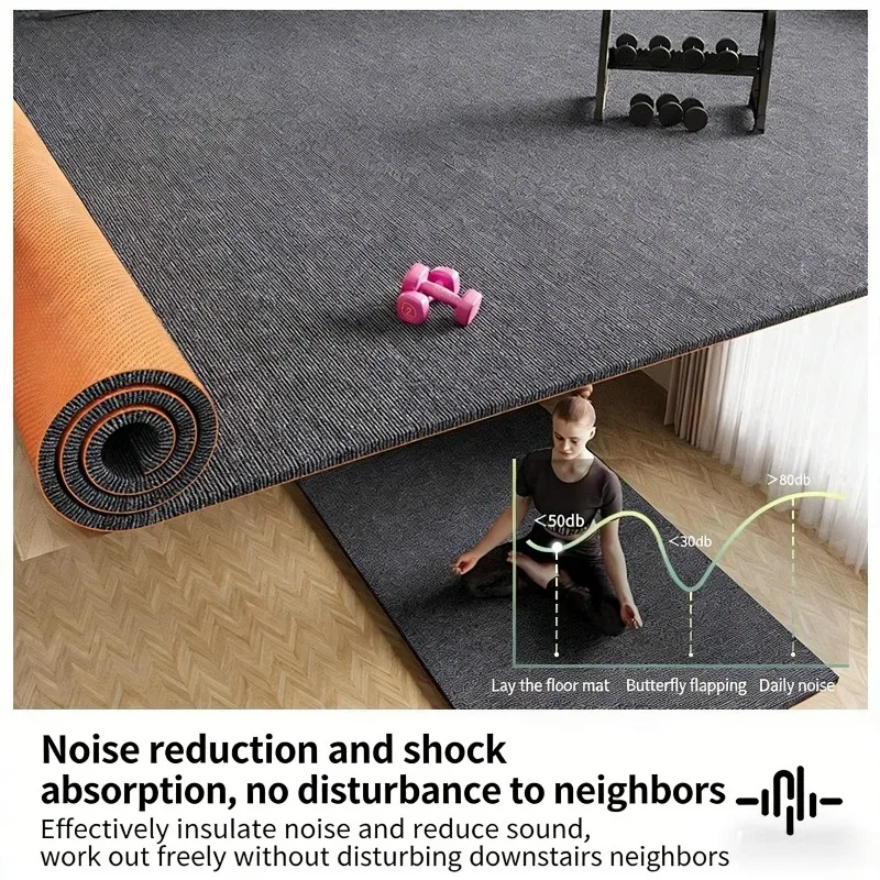 Soundproof Noise Absorbing Floor Carpet Rug for Bedroom Floor Protector Mat for Workout Space Home Indoor Gym Household Area Rug
