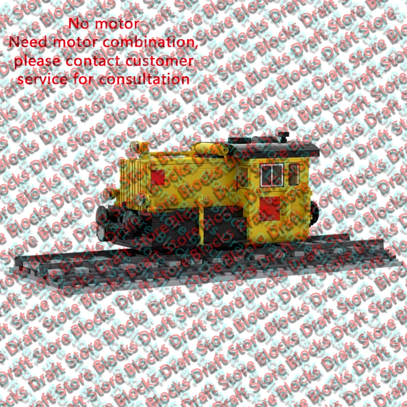 City Car Model MOC Building Bricks Yellow Shunting Locomotive Modular Technology Holiday Gifts Assemble Toys Suit Display QWERT