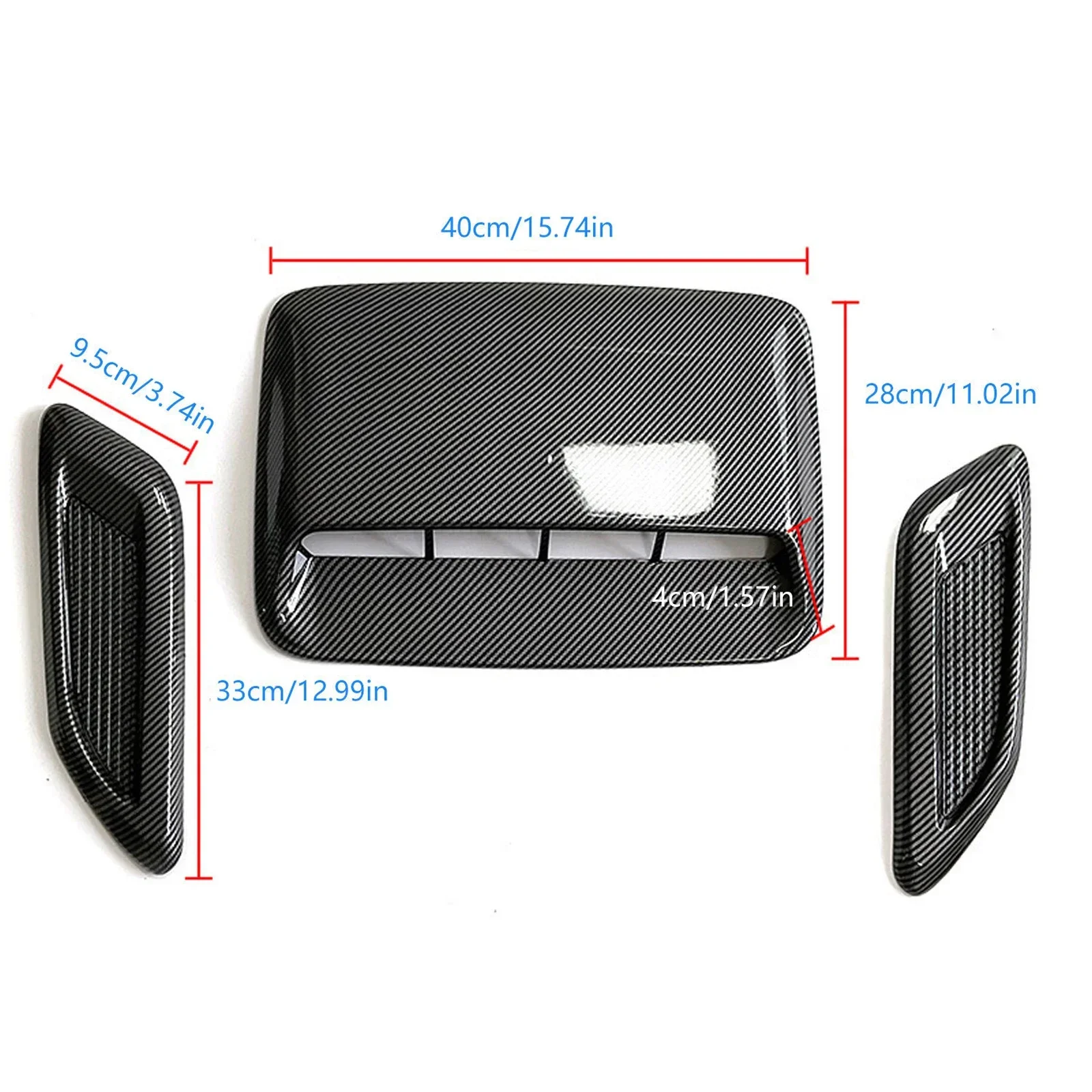 Universal Car Air Flow Intake Hood Scoop Vent Bonnet Decor Cover Center Side Air Outlet Hood Auto Exterior Accessories