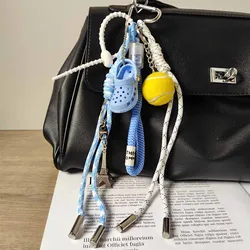 Ins style bag pendant Multi element keychain Nylon woven rope Backpack decoration pendant