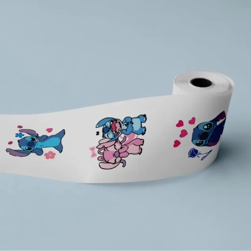 500pcs Stitch Stickers Anime Seal Label Decorative Cartoon Kids Party Candy DIY Round Seal Stickers Rolls Stickers Toys