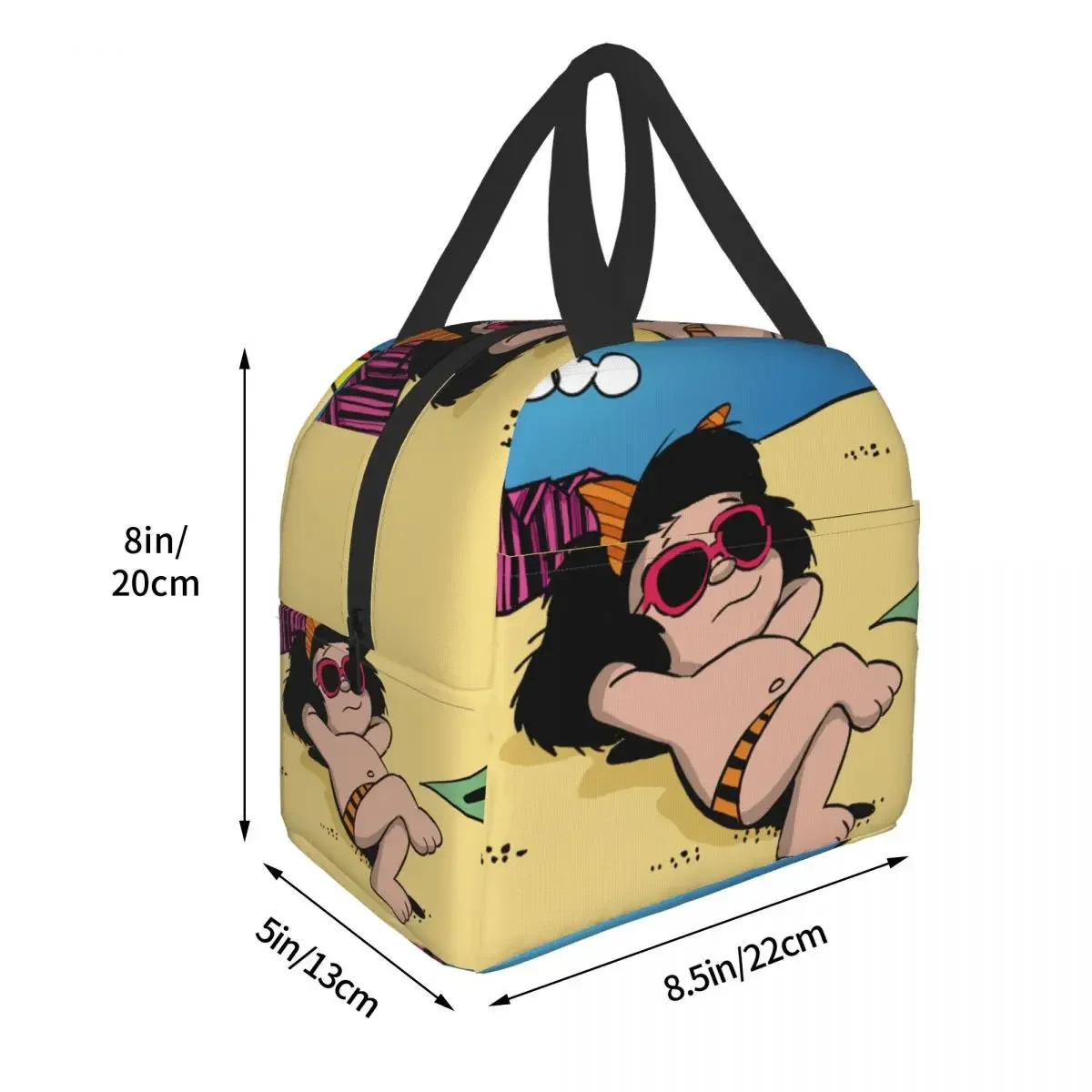 Funny Mafalda Lunch Bag Thermal Cooler Insulated Lunch Box for Men Women Kids School Office Food Camping Travel Picnic Bags