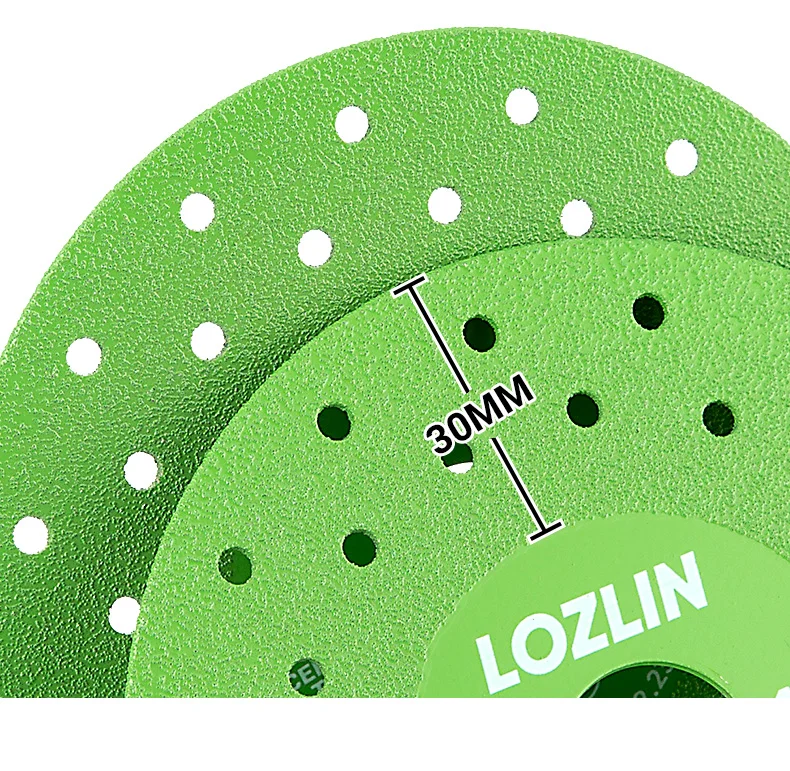 LOZLIN Poröses Steinplatten-Sägeblatt, Fliesen-Trimm- und Schleifdiamantguss, verwendet für Steinplatten, Marmorfliesen, Schneidscheibe – Detail 9