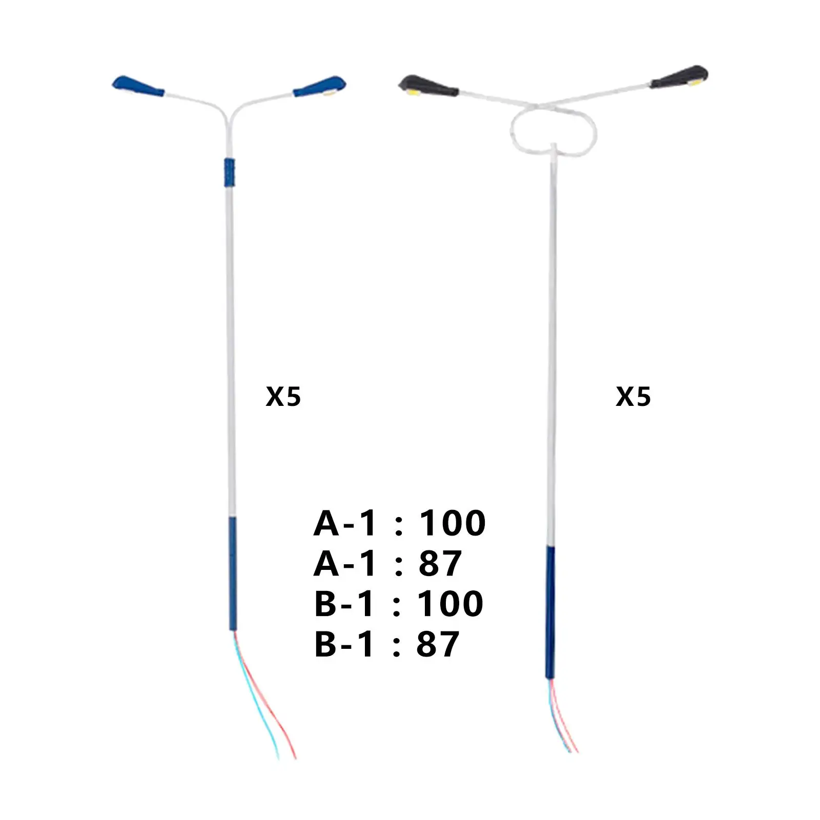 5x HO Scale Street Railway Lights LEDs Mini Sand Table Landscape Building