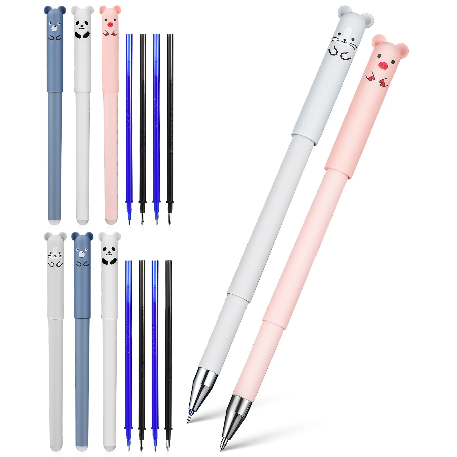 

8 Pcs Signing Pen Ballpoint Refill Student Pens Erasable Cartoon Plastic Cute Stationary