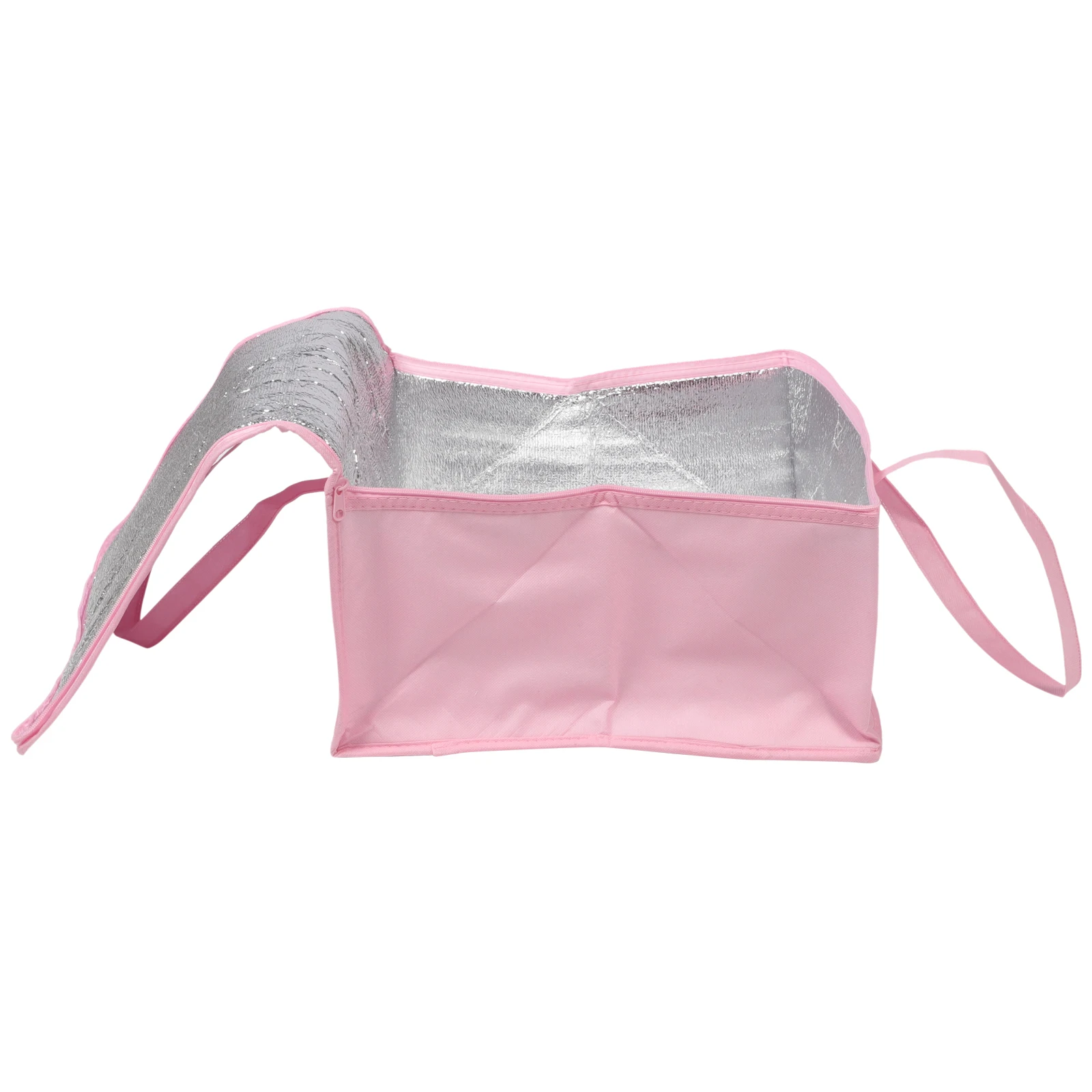 

Insulated Bag 12 Inch Pink 400X400X220mm Thickened Aluminum Foil Non Woven Food Delivery Takeout Cake Seafood Picnic Travel