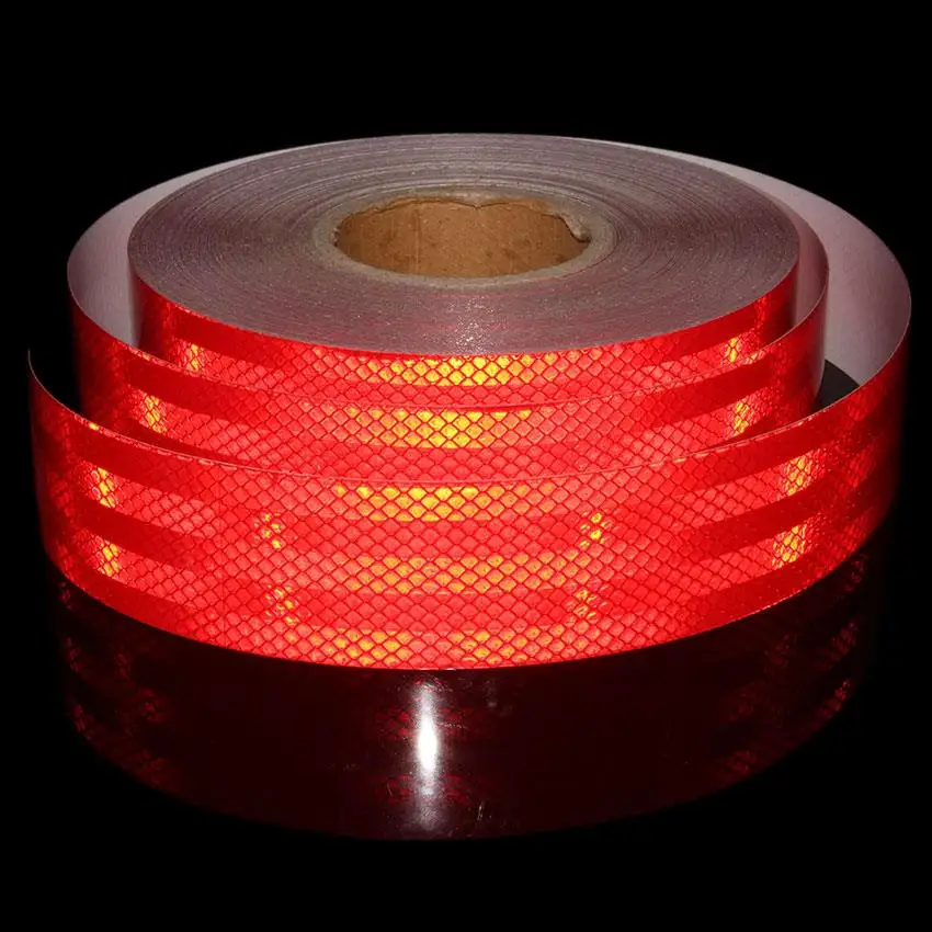 

5cm*5m PET High Quality Prismatic Reflective Adhesive Sticker Conspicuity Tape Yellow Reflector Strips For Bicycle Truck Trailer