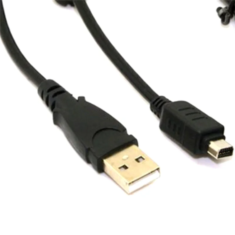 ABUO12Pin Camera USB Data Cord Cable for Olympus E-PL7 E-PL1/2/3/5/8 EM5 E-M10Ii EM1 CB-USB5 CB-USB6