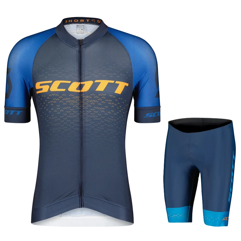 SCOTT Team Cycling Jersey Set 2023 Man Summer MTB Race Cycling Clothing Short Sleeve Ropa Ciclismo Outdoor Riding Bike Uniform