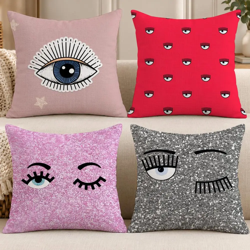 Influencer Fashion C-CHIARA FERRAGNI Cushion Cover Soft Short Cover Washable Sofa Bed Dorm Garden Home Office Chair Decor
