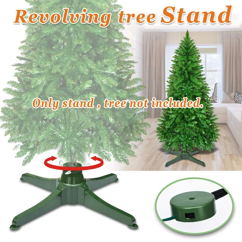 Rotating Tree Stand Revolving Tree Holder Base For Artificials Christmas Trees Tree Stand For Christmas US Plug