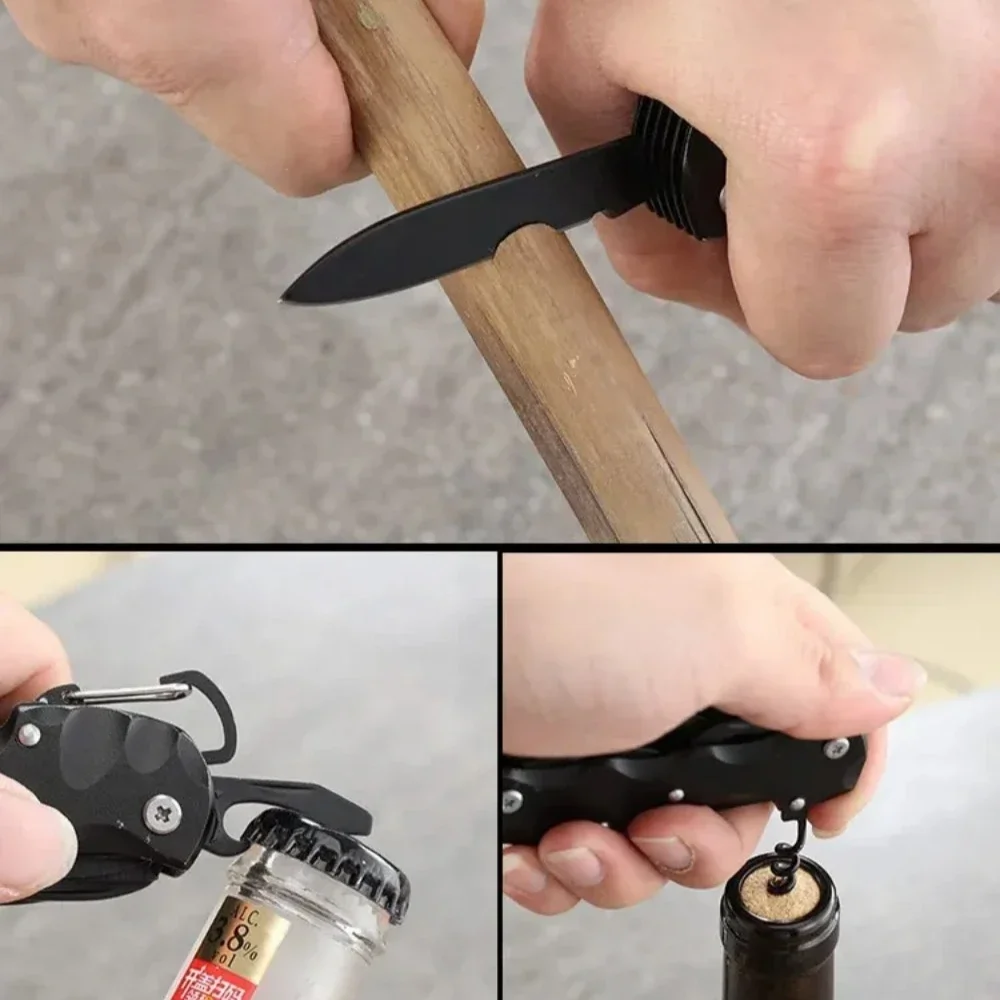 Multifunktionales Klappmesser aus Edelstahl mit Aluminiumlegierungsgriff – Geeignet für den Heimgebrauch und Outdoor-Camping (EDC-Werkzeug) – Detail 7