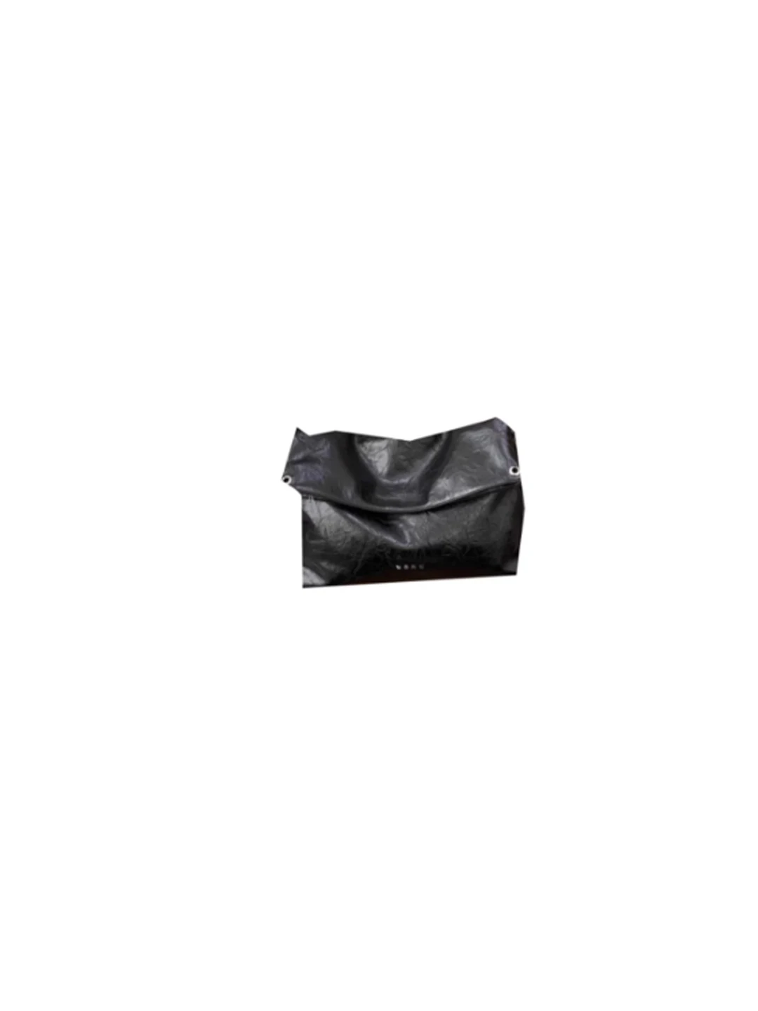 NIN Retro PU Leather Tote Bag Unisex Crossbody Shoulder Bag Street Style Japanese Trend for Youth Casual Single Shoulder Bag