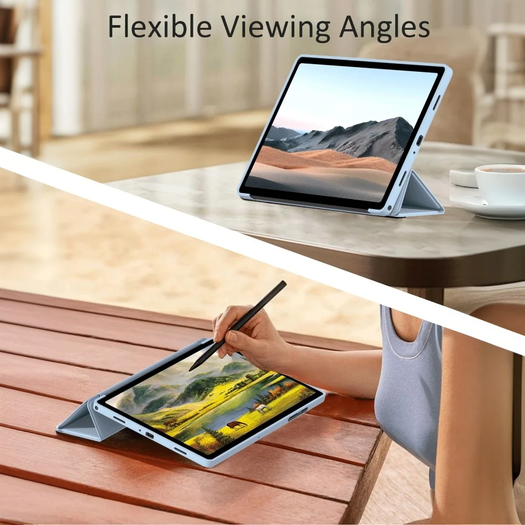 Case for Samsung Galaxy Tab S10 Lite/S10 FE/S9 FE/S9/S8/S7 10.9"/11 Inch , Stand Flip Smart Cover Soft Silicone Back Shell view 6