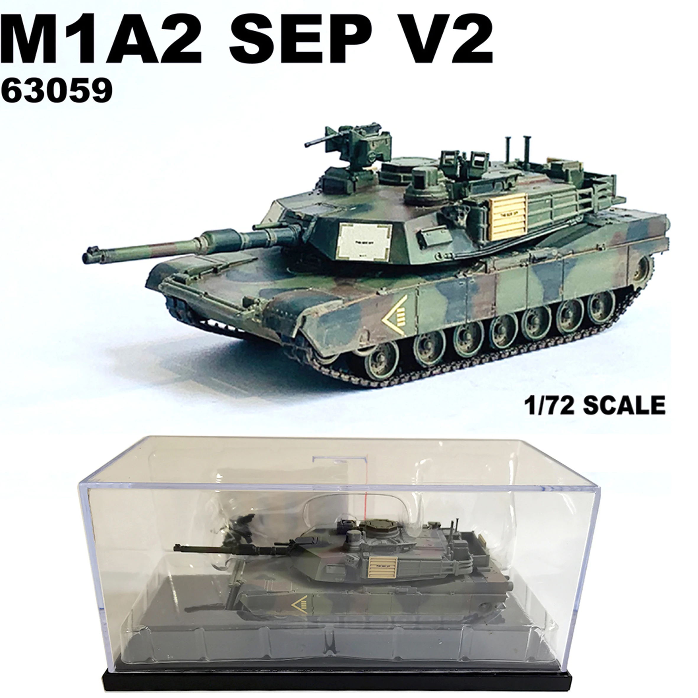 

1: 72 DG63059 US M1A2 SEP V2 Main Battle Tank Model Finished product collection model