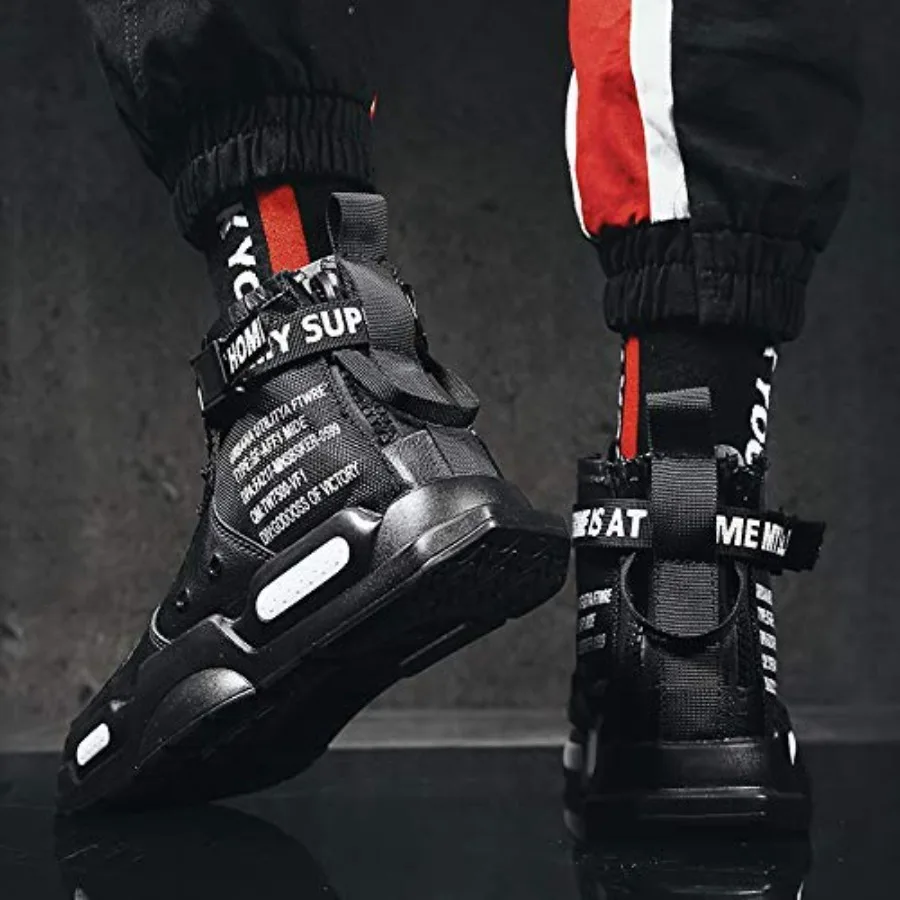 Mens Fashion Sneakers High Top - Fashion Men Vogue บทวิจารณ์และราคา