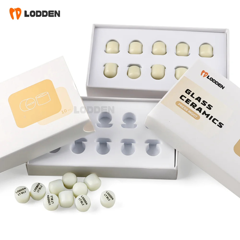 

10Pcs Dental Press Lithium Disilicate Glass Ceramic Block Ingots High-Quality HT/LT/MT for Ultra-thin Veneer Dentist Materials