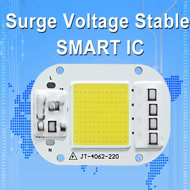 LED COB Smart IC Chip Free Driver COB Light Source High Pressure LED Chip AC 220V LED Lamp  20W 30W 50W