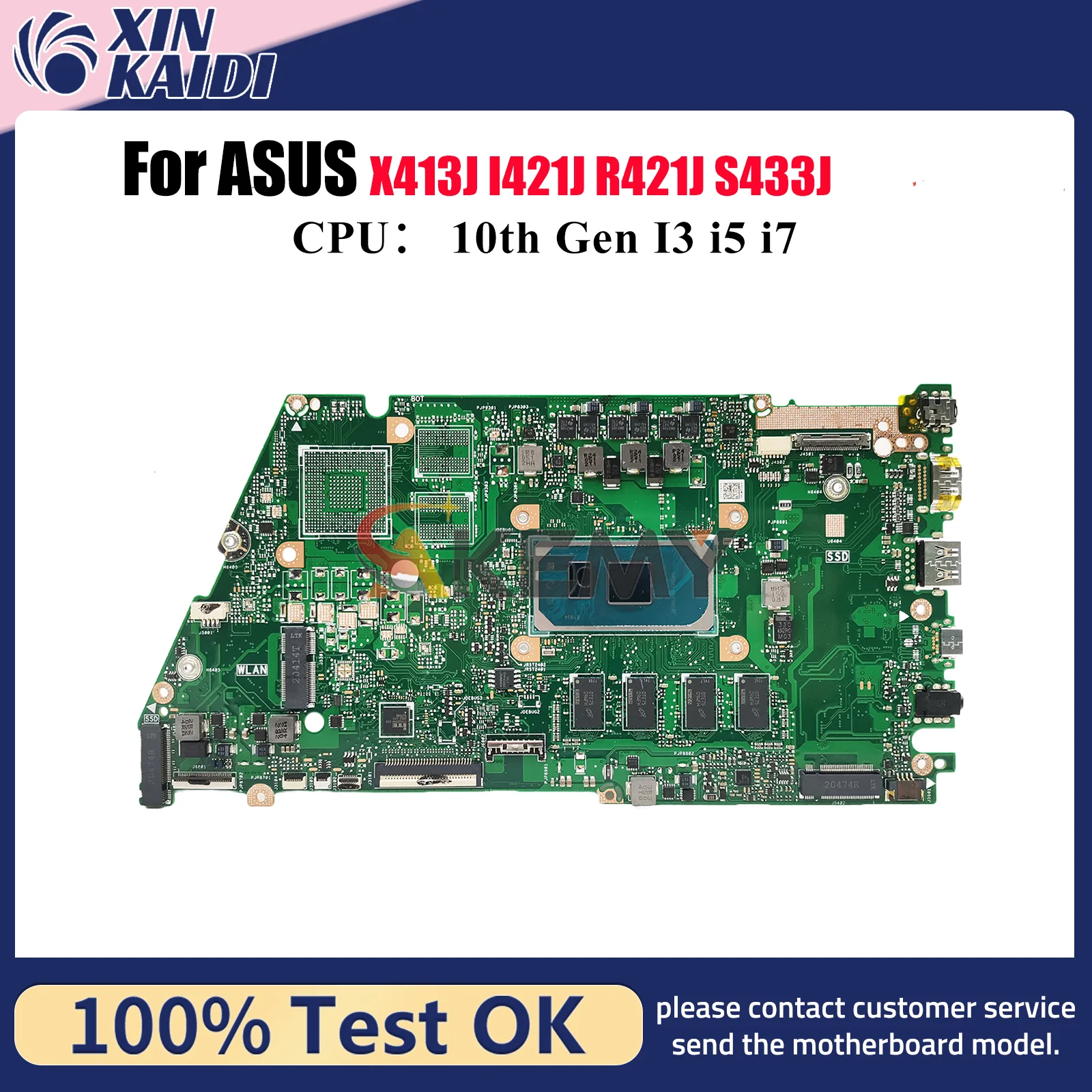 

X421JA Laptop Motherboard For ASUS X421JQ S433J X413J V4050J I421J R421J X421JP X421J X421JF X421JAY Mainboard 10th Gen I3 i5 i7