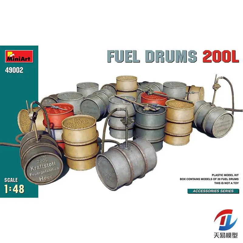 MiniArt 49002 1/48 German Fuel Drums 200L (Plastic model)