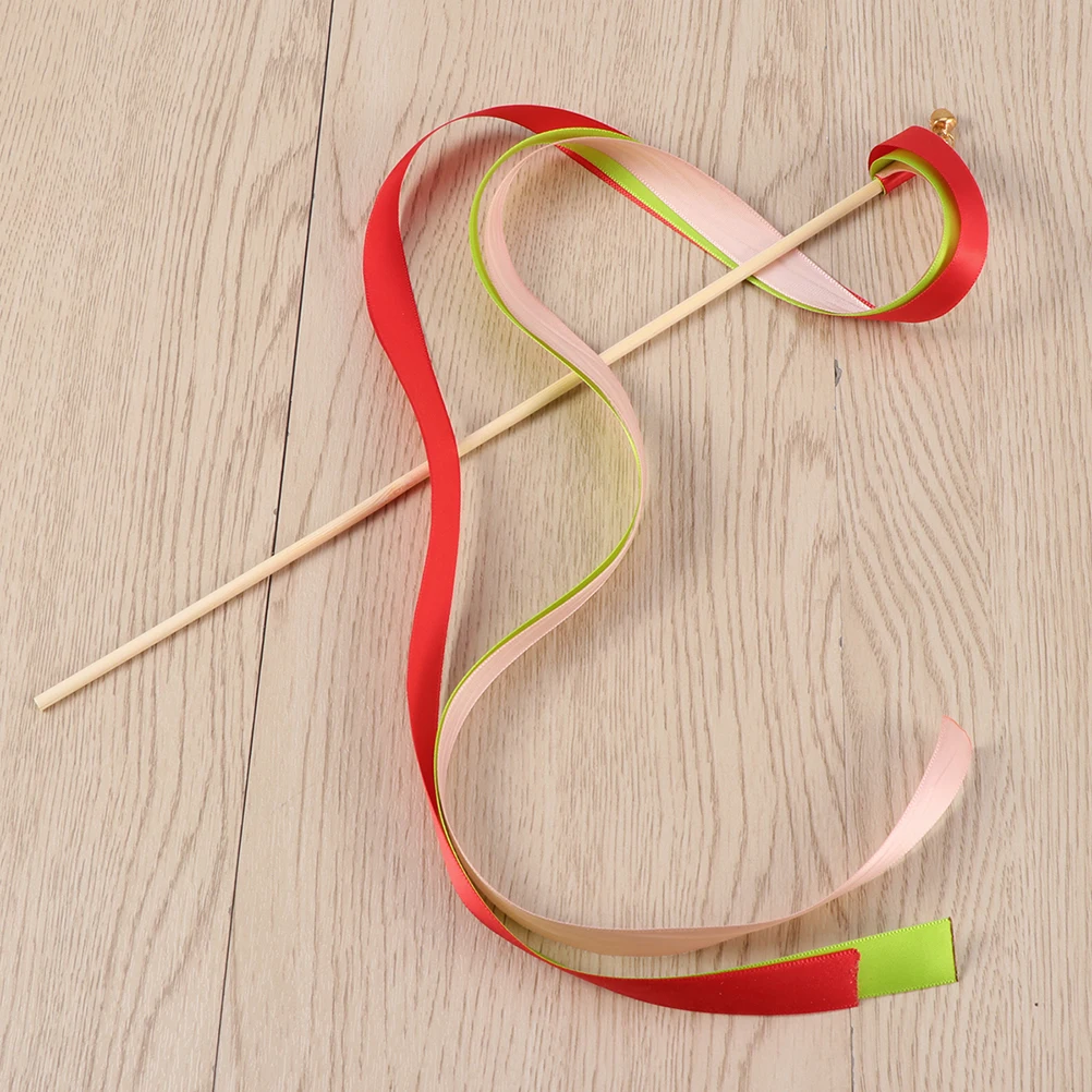 

50 Pcs Fairy Wand Ribbon Stick Wands Wedding Party Streamers Sticks with Bells Supplies Light