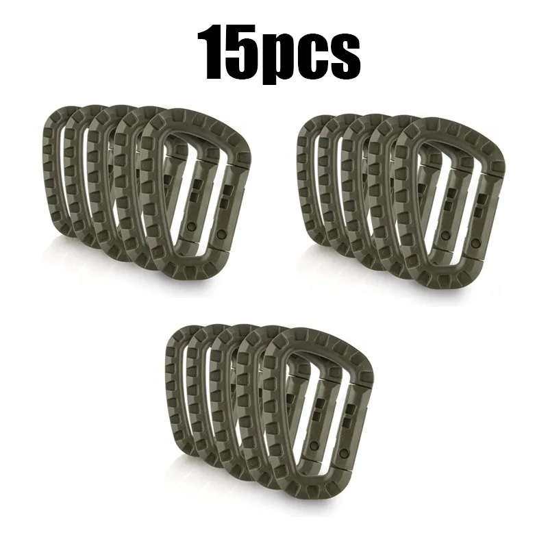 5/10/15/20 stücke Taktische D-Form Kunststoff Karabiner Mit Harter Feder Snap Clip ITW Schlüsselbund Getriebe Haken für Outdoor Camping Werkzeuge